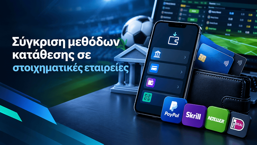 Σύγκριση μεθόδων κατάθεσης σε στοιχηματικές εταιρείες